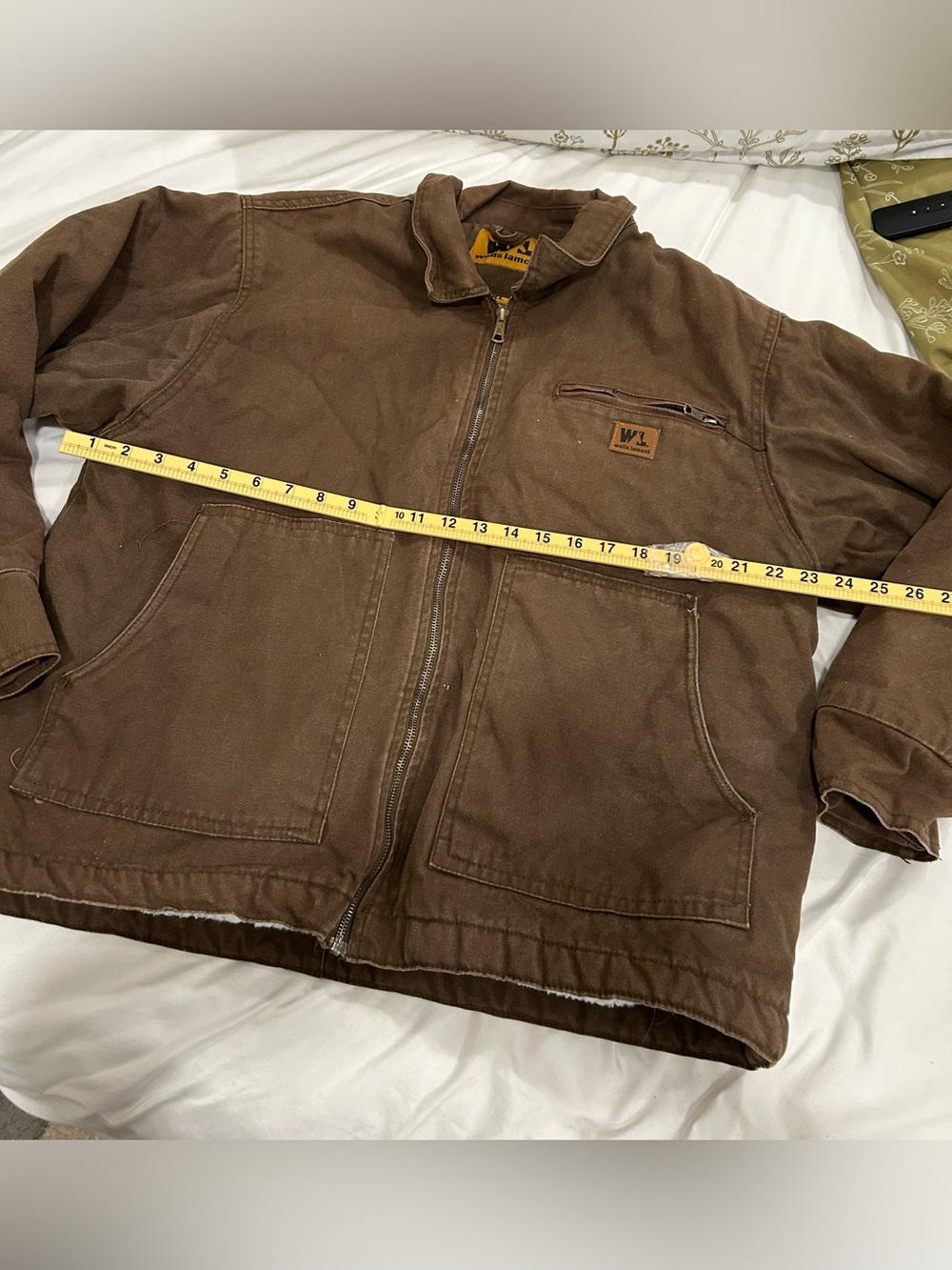 Wells Lamont Brown Duck Canvas Work Jacket XL Blanket Lined
